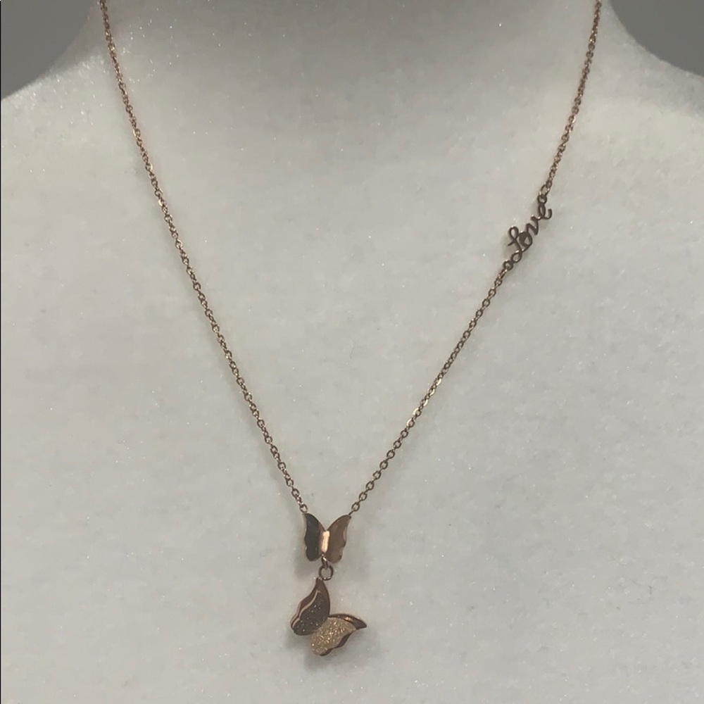 Rose Gold Necklace Stainless Steel